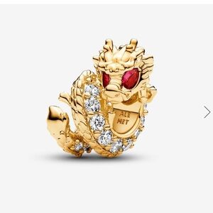 Pandora Gold with Red Dragon Charm